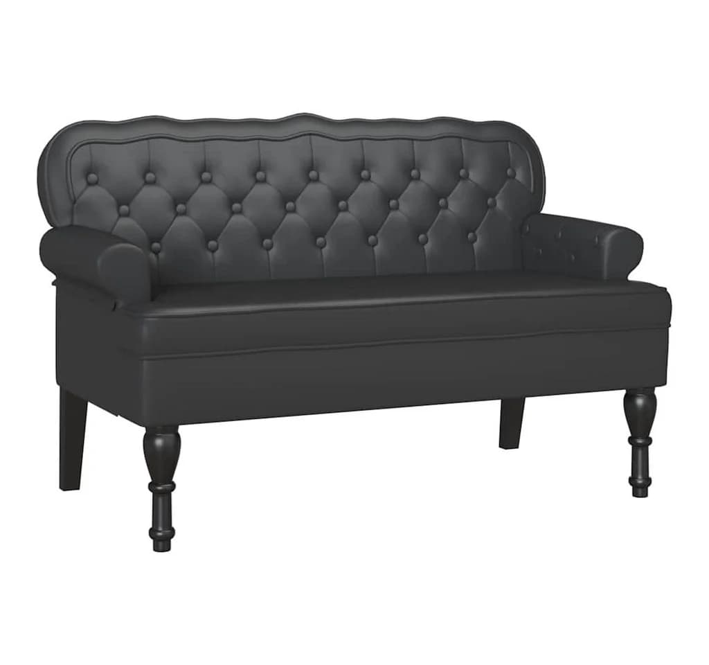 vidaXL Chesterfield Bank Schwarz Kunstleder - Bild 2