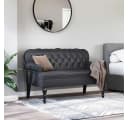 vidaXL Chesterfield Bank Schwarz Kunstleder Bild 3