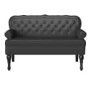 vidaXL Chesterfield Bank Schwarz Kunstleder Bild 4