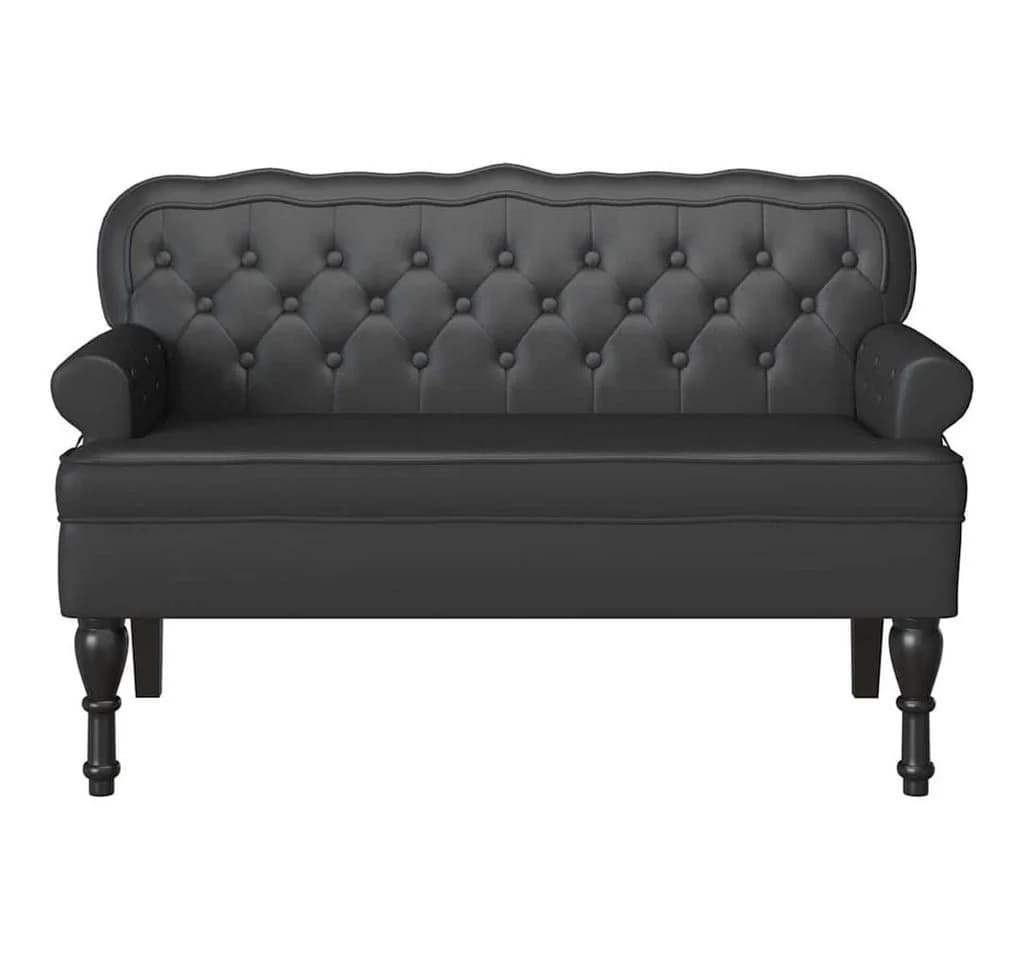 vidaXL Chesterfield Bank Schwarz Kunstleder - Bild 4