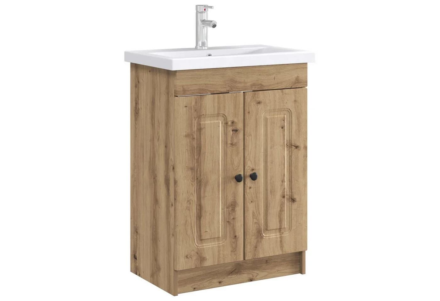 vidaXL Badezimmerspiegelschrank Artisan-Eiche Unter dem Waschbecken - Bild 3