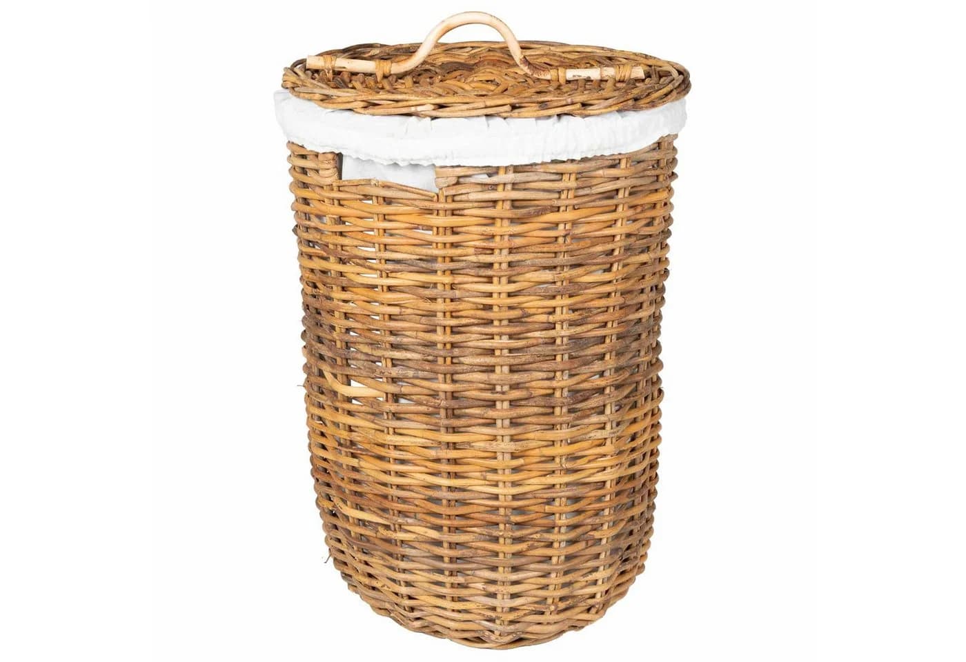 vidaXL Wäschekorb-Set 2 Stk. Kubu-Rattan mit Deckel Naturbraun - Bild 5