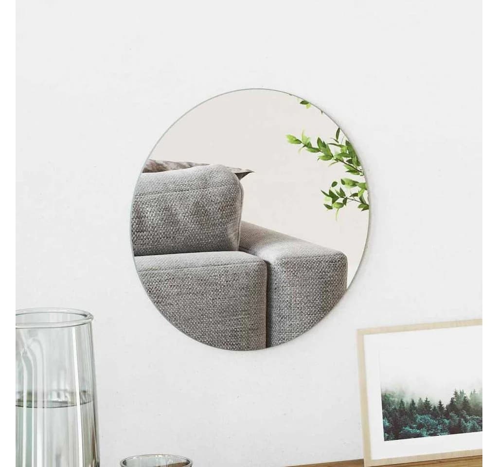 vidaXL Wandspiegel Rund Ø 30 cm Gehärtetes Glas