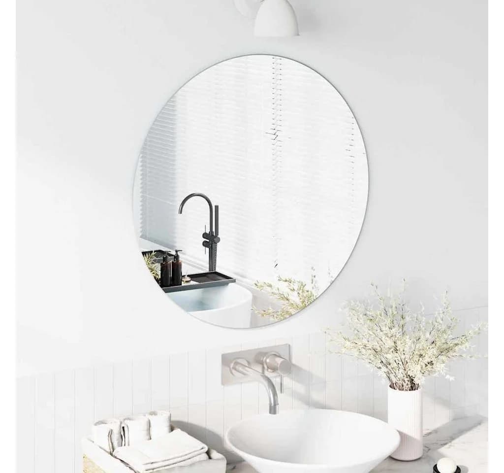 vidaXL Spiegel Wandspiegel Rund Ø 70 cm Gehärtetes Glas - Bild 3