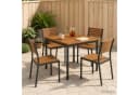 vidaXL Gartentisch Massivholz Akazie Schwarz Bild 1