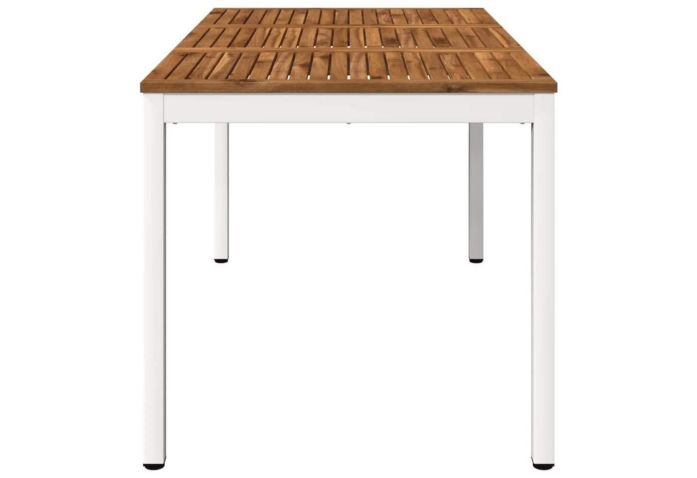 vidaXL Gartentisch Massivholz Akazie Weiß Rustikal - Bild 4