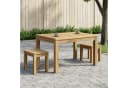 vidaXL Couchtisch Weiß Massivholz Akazie Rustikal Bild 1