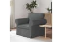 vidaXL Sofa Dunkelgrau Stoff Metallrahmen Modernes Design Bild 1