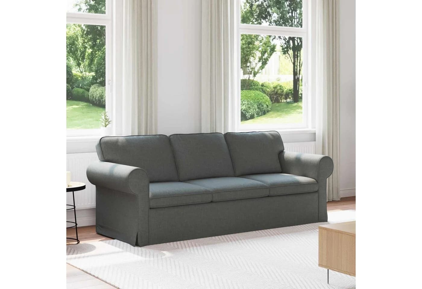 vidaXL Sofa Dunkelgrau Stoff Modernes Design