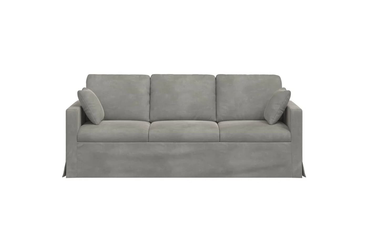vidaXL Samt Sofa Hellgrau 198 cm Modular Ergonomisch - Bild 4