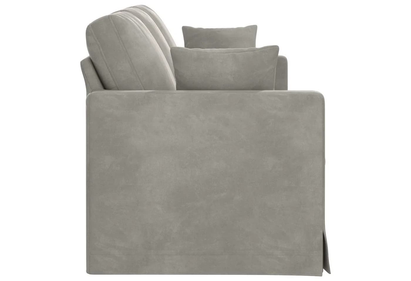 vidaXL Samt Sofa Hellgrau 198 cm Modular Ergonomisch - Bild 5