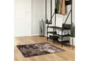vidaXL Teppichläufer MARSA Schwarz 100x100 cm Polyester PVC Bild 1