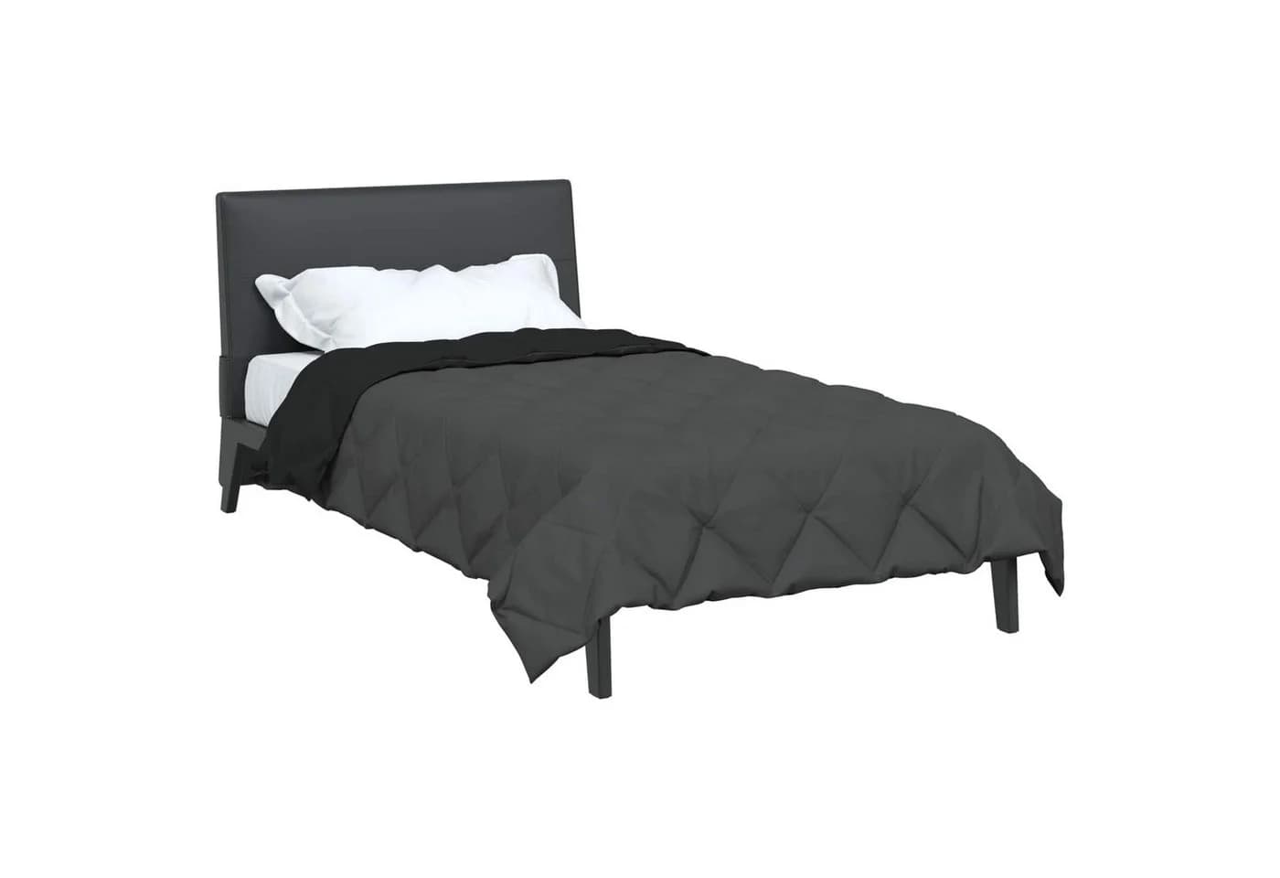 vidaXL Sommerdecke Schwarz Anthrazit Mikrofaser 200x135 cm - Bild 3