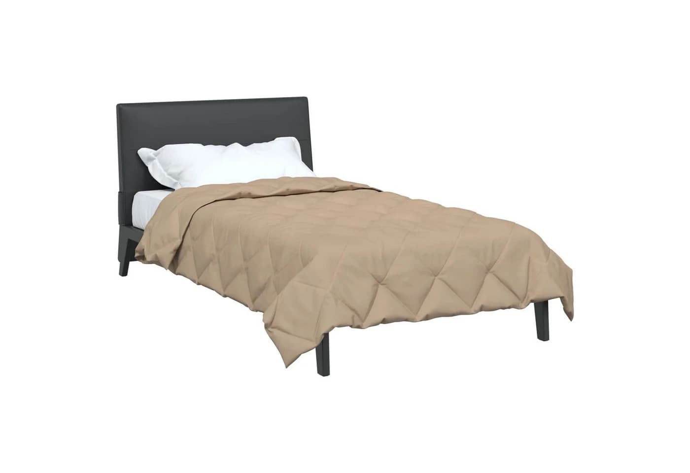 vidaXL Ganzjahresbettdecke Taupe Mikrofaser 135x200 cm - Bild 3