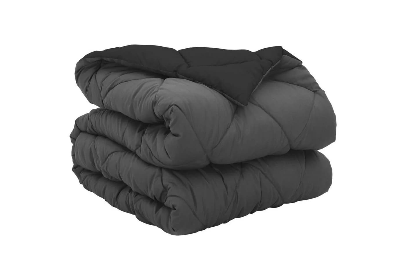 vidaXL Ganzjahresbettdecke Schwarz Anthrazit Mikrofaser - Bild 2