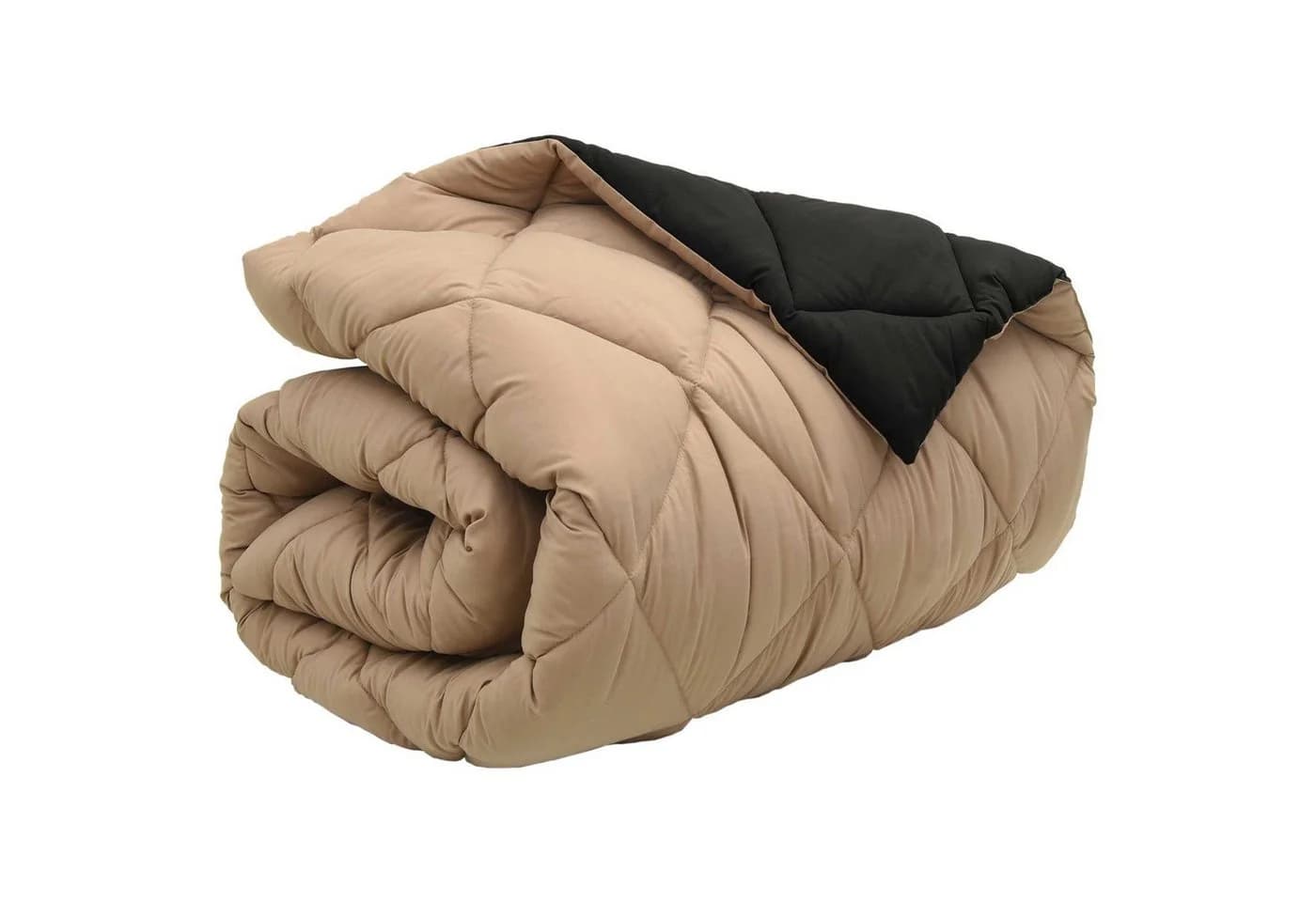 vidaXL Winterbettdecke Schwarz/Taupe Mikrofaser - Bild 5