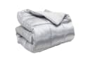 vidaXL Winterbettdecke Silber Satin Mikrofaser 155x220 cm Bild 2