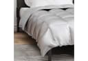 vidaXL Winterbettdecke Silber Satin Mikrofaser 155x220 cm Bild 4