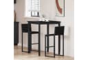 vidaXL Esstisch Stehtisch Holzwerkstoff Quadratisch Schwarz Bild 1