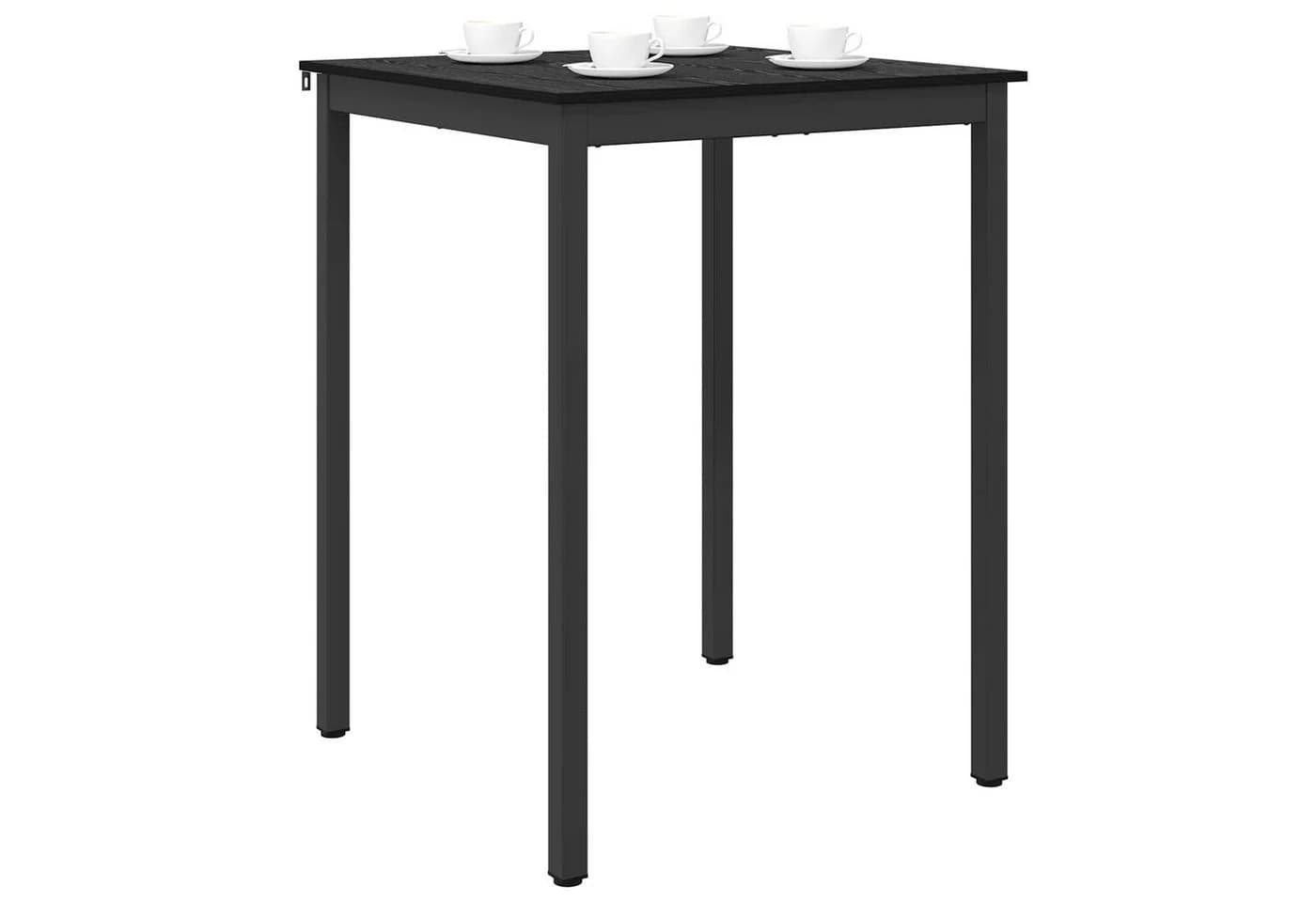 vidaXL Esstisch Stehtisch Holzwerkstoff Quadratisch Schwarz - Bild 3