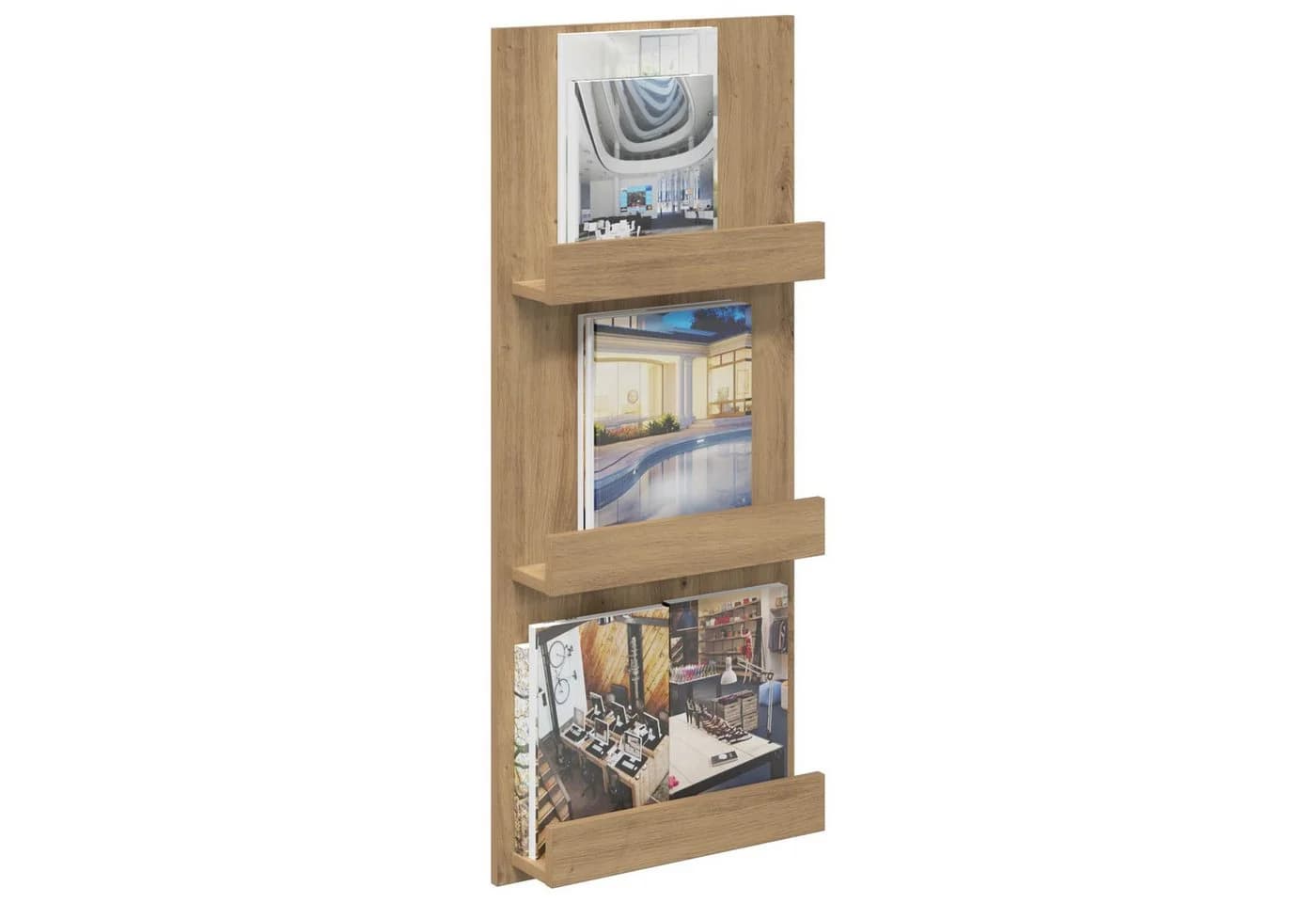 vidaXL Zeitungsständer Magazinregal Artisan-Eiche Holzwerkstoff - Bild 3