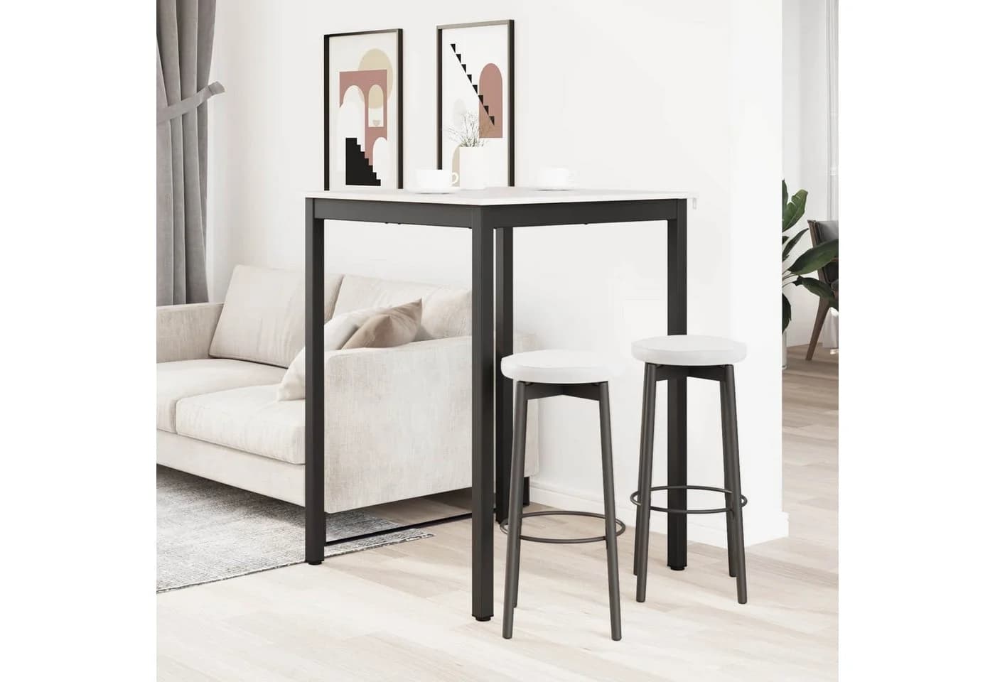 vidaXL Bartisch Weiß Massives Kiefernholz Modern - Bild 4