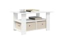 vidaXL Couchtisch Weiß 77x55x42 cm Holzwerkstoff mit Schubladen Bild 3