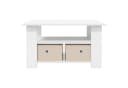 vidaXL Couchtisch Weiß 77x55x42 cm Holzwerkstoff mit Schubladen Bild 5
