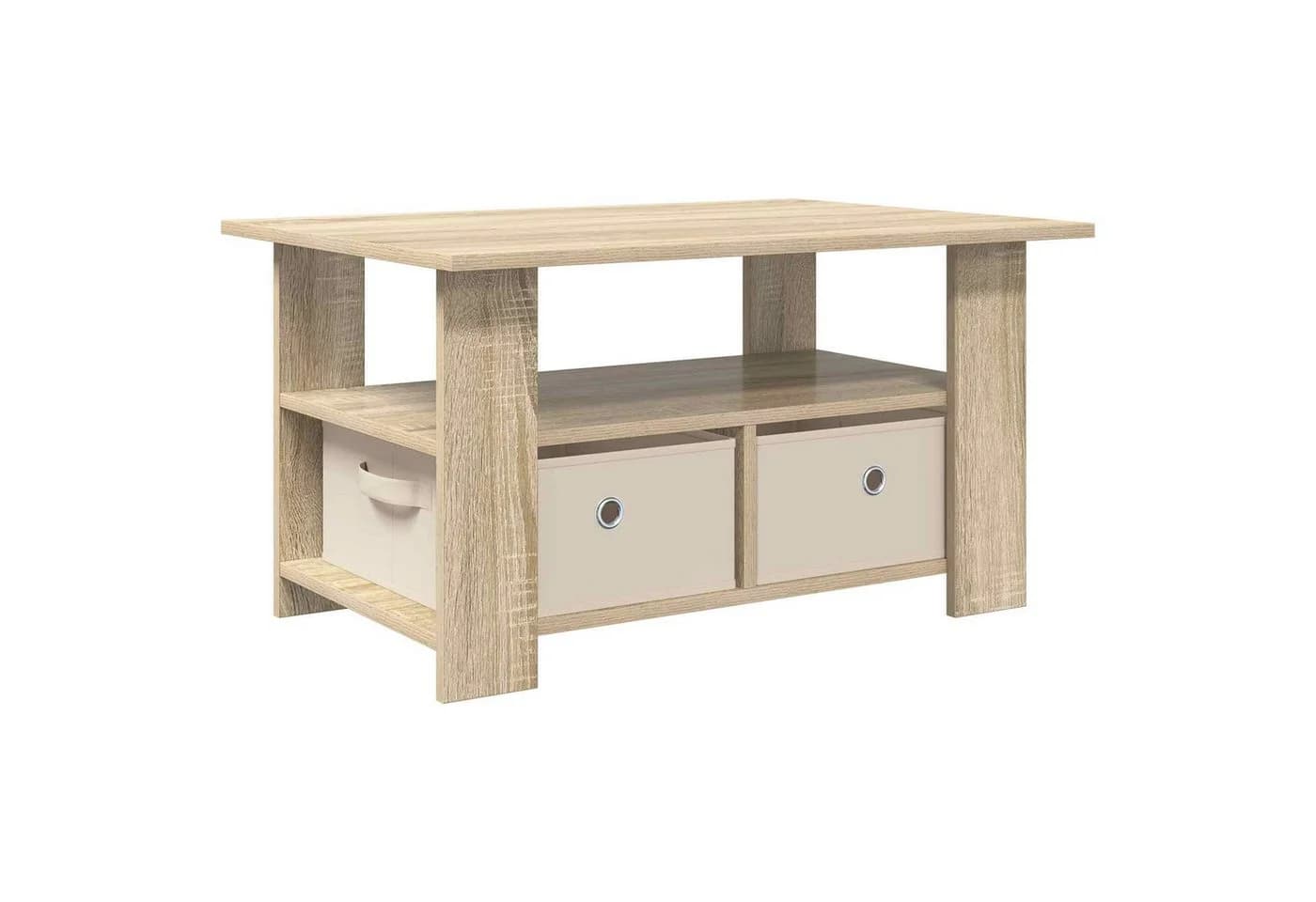 vidaXL Couchtisch Sonoma-Eiche mit Schubladen und Regal - Bild 2