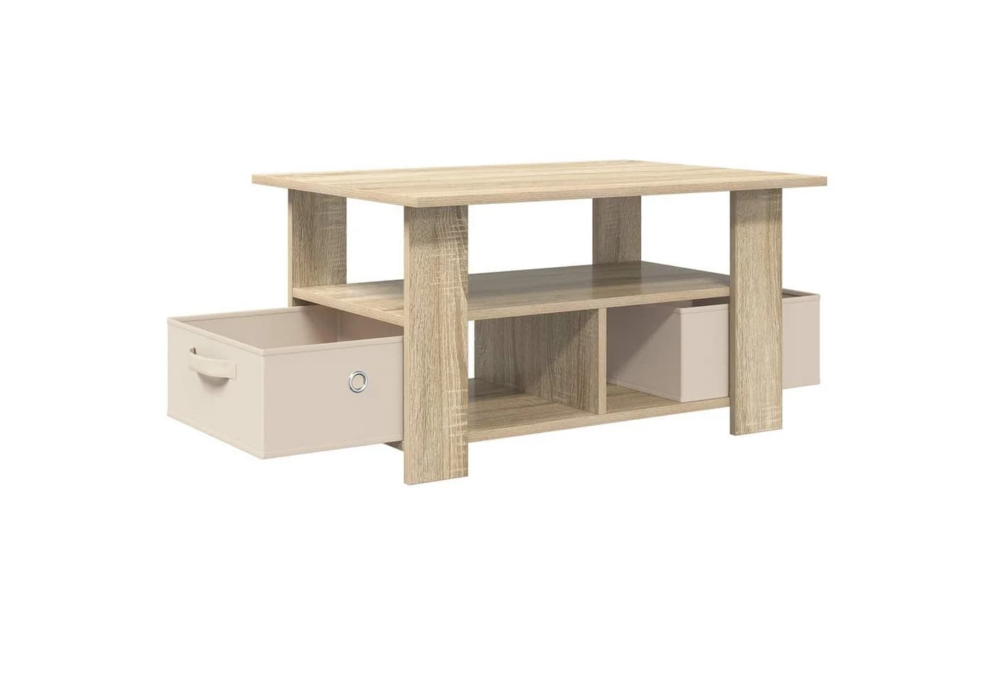 vidaXL Couchtisch Sonoma-Eiche mit Schubladen und Regal - Bild 4