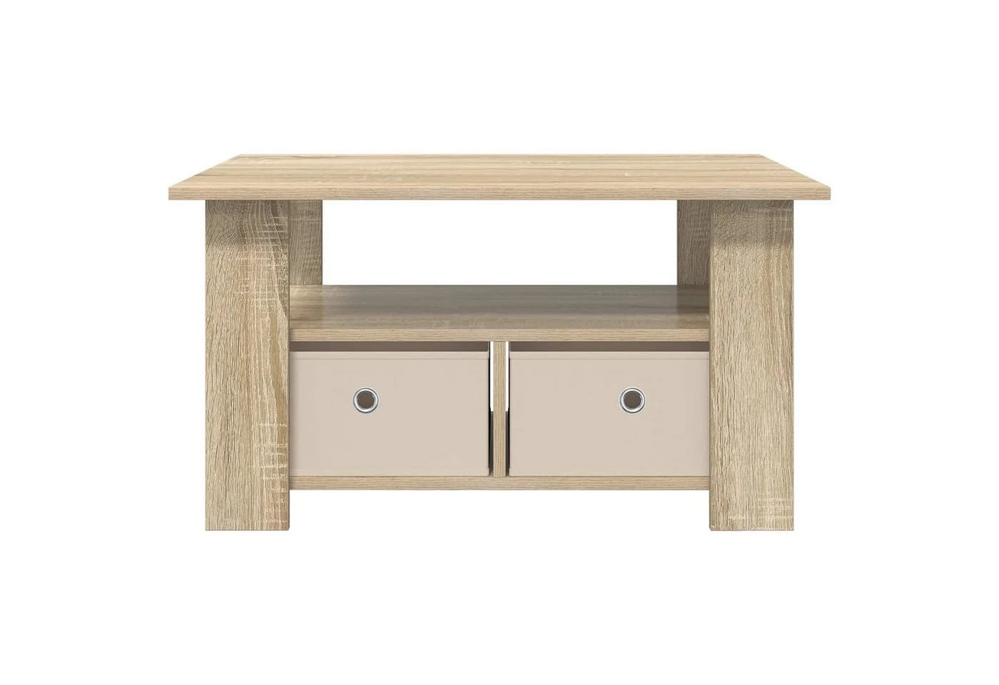 vidaXL Couchtisch Sonoma-Eiche mit Schubladen und Regal - Bild 5