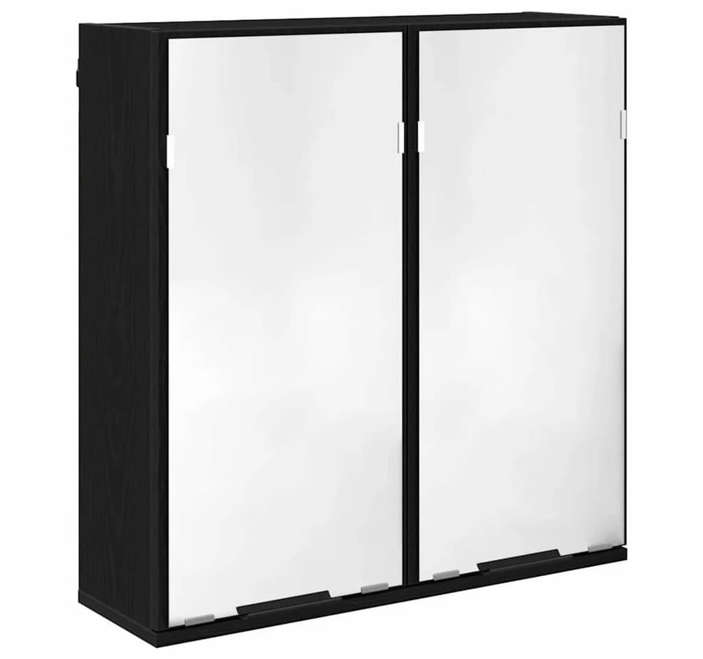 vidaXL Badezimmer-Set 3-tlg. Schwarz Eichen-Optik Holzwerkstoff - Bild 5