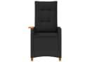 vidaXL Gartenstuhl Liegestuhl Schwarz Poly-Rattan Bild 4