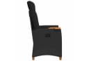 vidaXL Gartenstuhl Liegestuhl Schwarz Poly-Rattan Bild 5