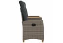 vidaXL Gartenbank Liegebank mit Tisch Grau Poly-Rattan Bild 5