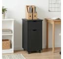 vidaXL Rollschrank Grau Massivholz Kiefer mit Rollen Bild 1