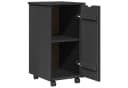 vidaXL Rollschrank Grau Massivholz Kiefer mit Rollen Bild 4