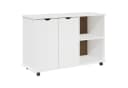 vidaXL Rollcontainer Weiß Massivholz Kiefer Mit Rollen Bild 2