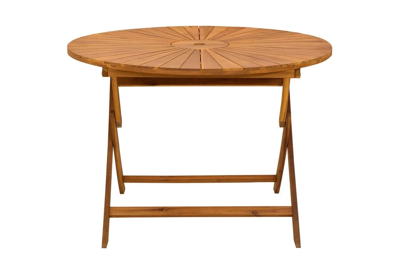 vidaXL Klappbarer Gartentisch Massivholz Akazie Natur Ø110 cm - Bild 3