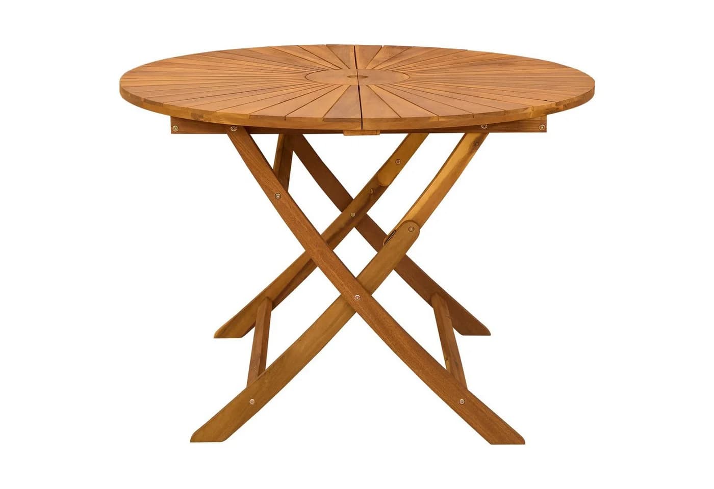vidaXL Klappbarer Gartentisch Massivholz Akazie Natur Ø110 cm - Bild 4