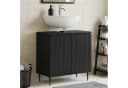vidaXL Waschbeckenunterschrank ZWOLLE Schwarz Modern Bild 1