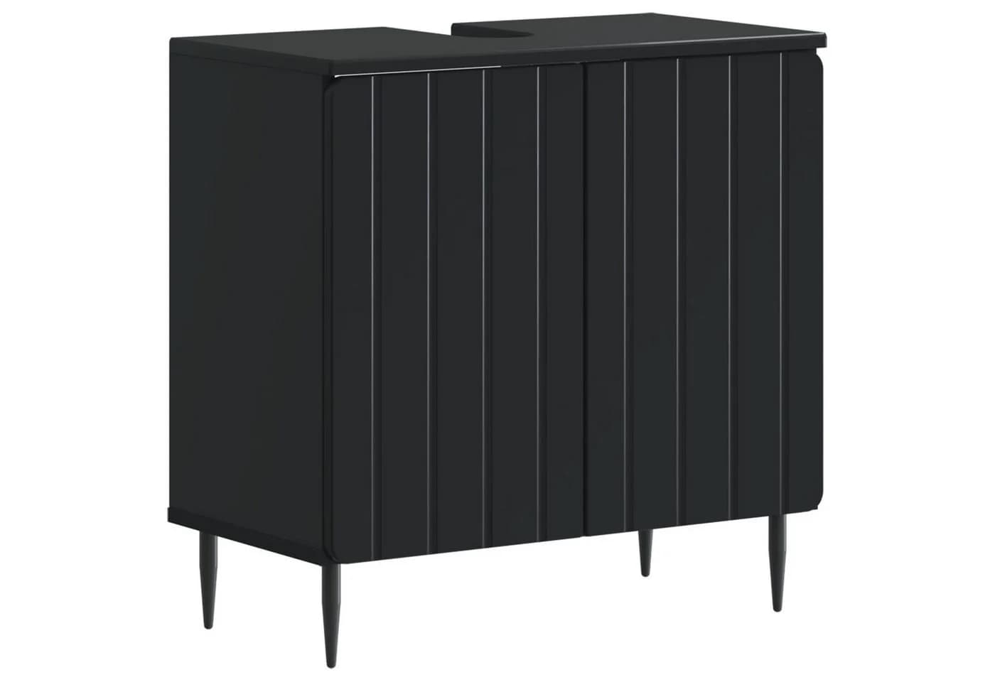 vidaXL Waschbeckenunterschrank ZWOLLE Schwarz Modern - Bild 2