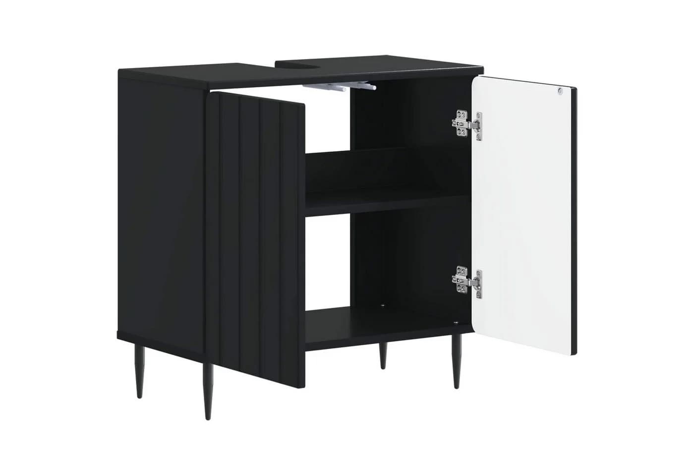 vidaXL Waschbeckenunterschrank ZWOLLE Schwarz Modern - Bild 3
