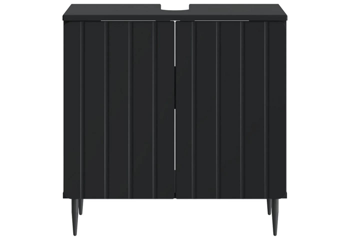 vidaXL Waschbeckenunterschrank ZWOLLE Schwarz Modern - Bild 4