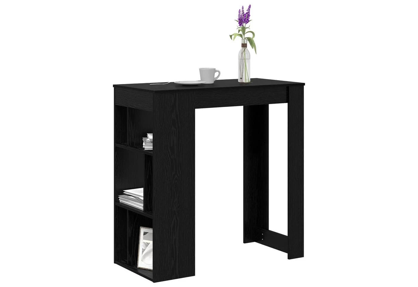 vidaXL Bartisch Schwarz Eichen-Optik Holzwerkstoff Modern - Bild 3