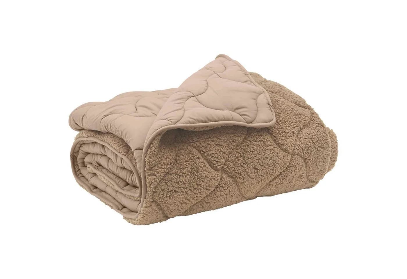 vidaXL Sommerdecke Taupe Mikrofaser Teddy-Fleece - Bild 2
