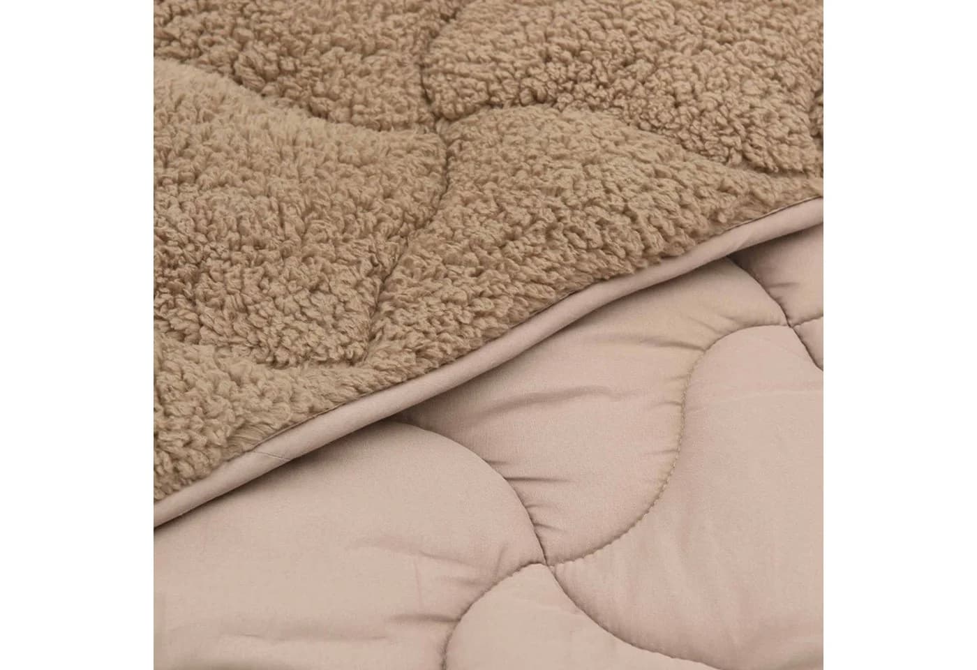 vidaXL Sommerdecke Taupe Mikrofaser Teddy-Fleece - Bild 5