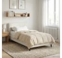 vidaXL Sommerdecke Creme 135x200 cm Mikrofaser Teddy-Fleece Bild 4