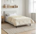 vidaXL Ganzjahresbettdecke Gepolstert Creme Mikrofaser Fleece Bild 1
