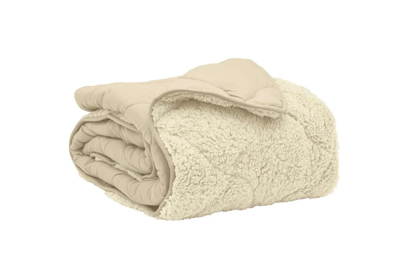 vidaXL Ganzjahresbettdecke Gepolstert Creme Mikrofaser Fleece - Bild 2